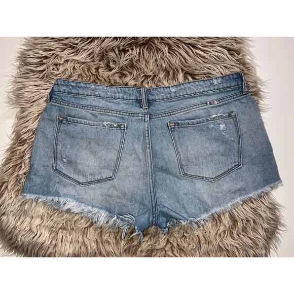 Kancan women’s button zipper distressed blue jeans shorts - Picture 9 of 9